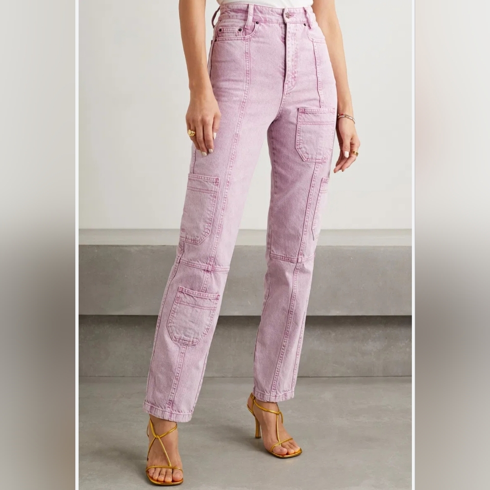 ROTATE BIRGER CHRISTENSEN Orenda High-Waisted Straight-Leg Organic Jeans Sz 29